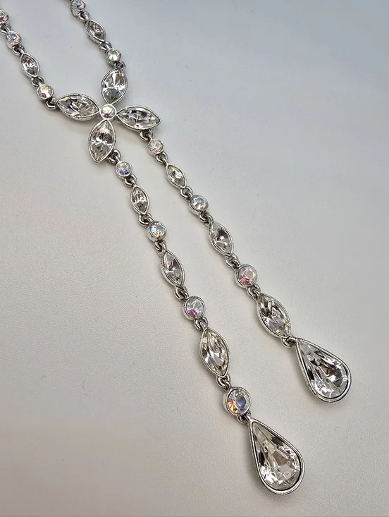 Vintage Givenchy Crystal Lavalier Nakelace - Picture 4 of 8